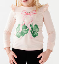 Load image into Gallery viewer, Shamrock Cherries | Pink Ruffle Long Sleeve