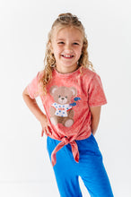 Load image into Gallery viewer, Teddy | RED Tie Front Tee