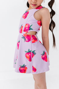 Strawberries | Open Sides Dress (with detached shorts!)