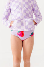 Load image into Gallery viewer, Violet Check: RASHGUARD ZIP-UP *SHIRT ONLY!*