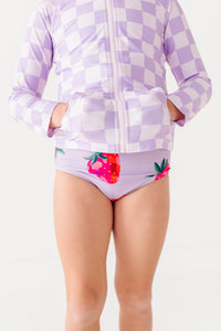 Violet Check: RASHGUARD ZIP-UP *SHIRT ONLY!*