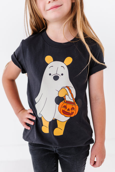 Pooh Bear Ghost | KIDS CHARCOAL TEE