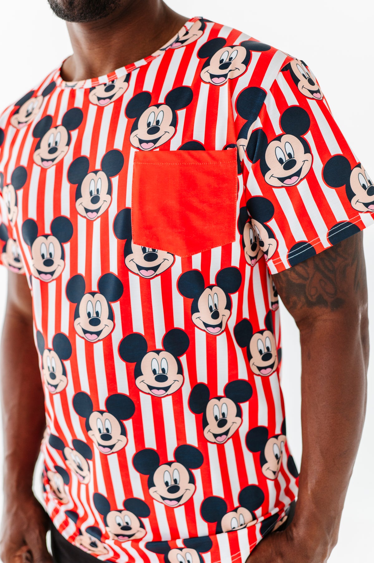 MICKEY Stripe (ADULT) | Athletic TEE