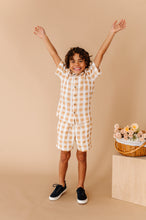Load image into Gallery viewer, Honey Gingham | BOYS LINEN SET