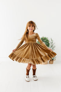 Carmel | Velvet Bow Back Dress
