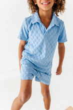Load image into Gallery viewer, Coastal Blue | BOYS TERRY CHECK SET