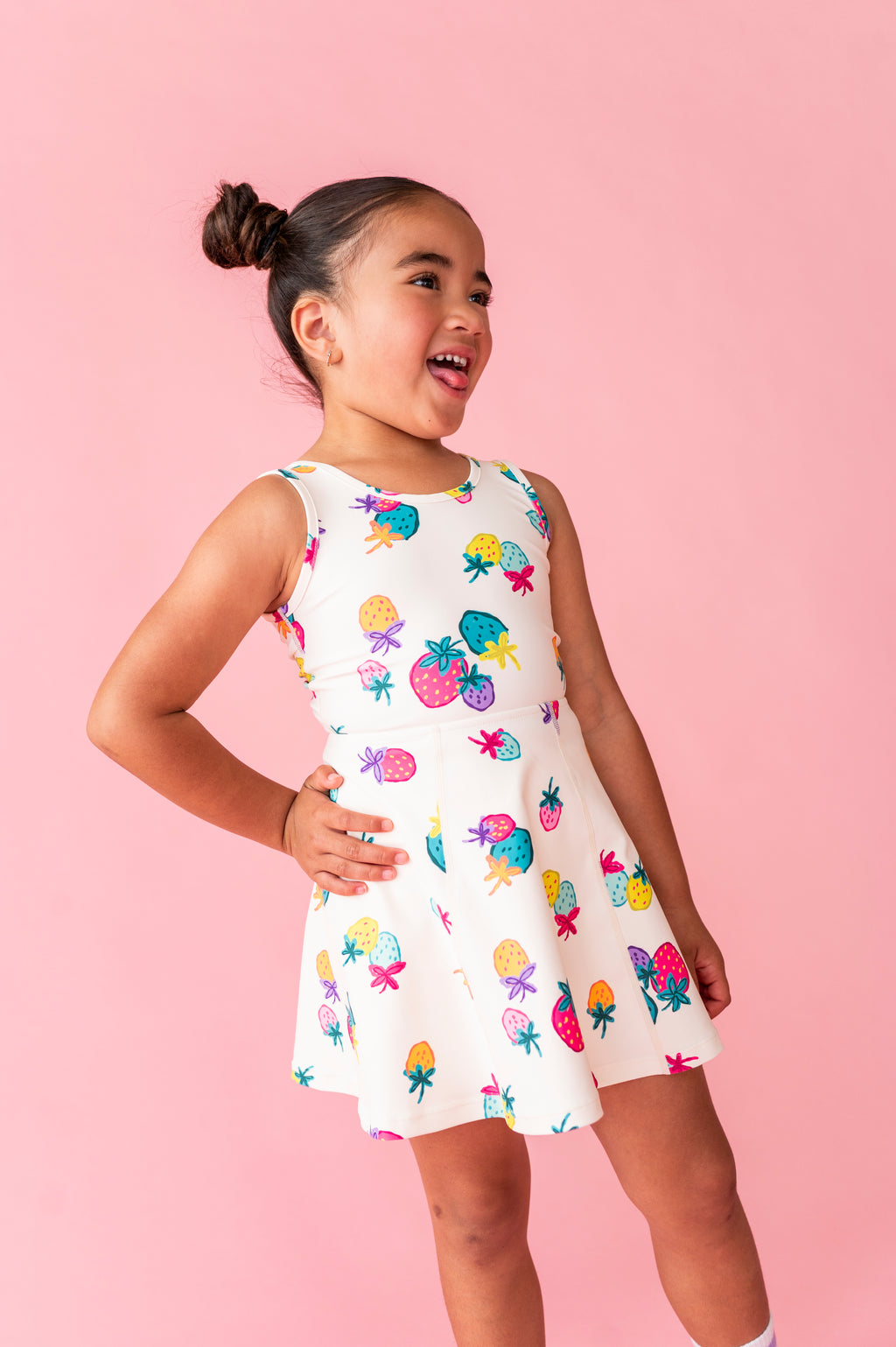 Sugar Berry | Twisty Back Active Dress (with shorts!)