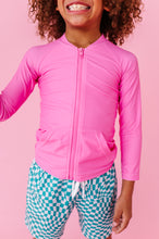 Load image into Gallery viewer, Popsicle Pink | ZIP RASHGUARD SHIRT