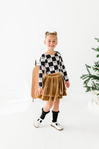 Carmel Velvet | 2-Tiered SKORT