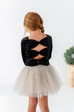 Load image into Gallery viewer, Black Velvet | Bow Back Long Sleeve Top