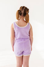 Load image into Gallery viewer, Violet: TERRY ROMPER