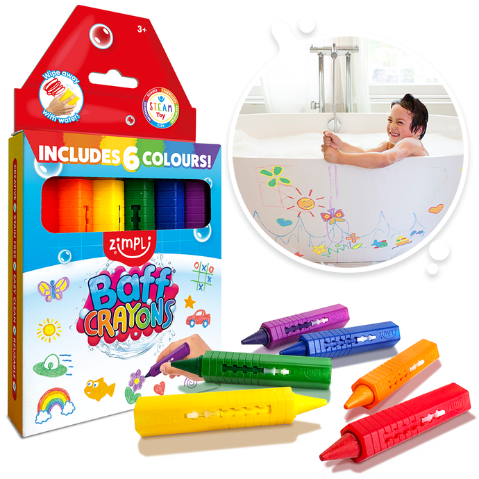 Zimpli Bath Crayons (6 Pack)