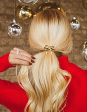 Load image into Gallery viewer, Silver Bow Ponytail Cuff