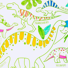 Load image into Gallery viewer, Mini Playmat | DINO (reusable silicone + dry-erase)