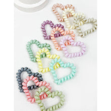 Load image into Gallery viewer, Heart Shape of Spiral Hair Ties-Set of 4 (colors vary)