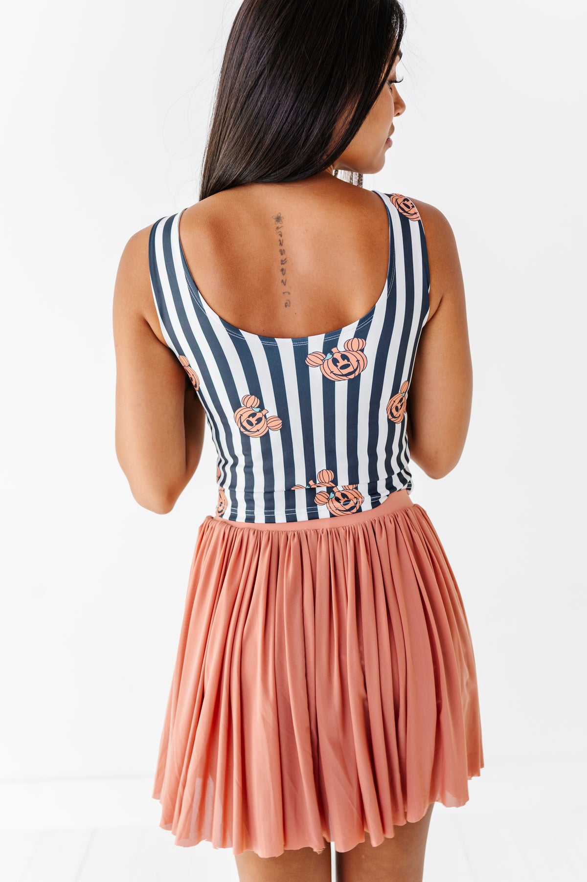 Striped Mickey Pumpkin | ADULT Tank