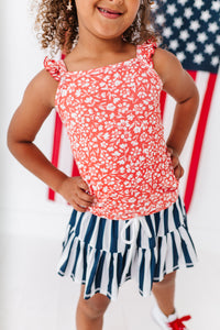 Navy Stripe Skort