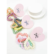 Load image into Gallery viewer, Heart Shape of Spiral Hair Ties-Set of 4 (colors vary)