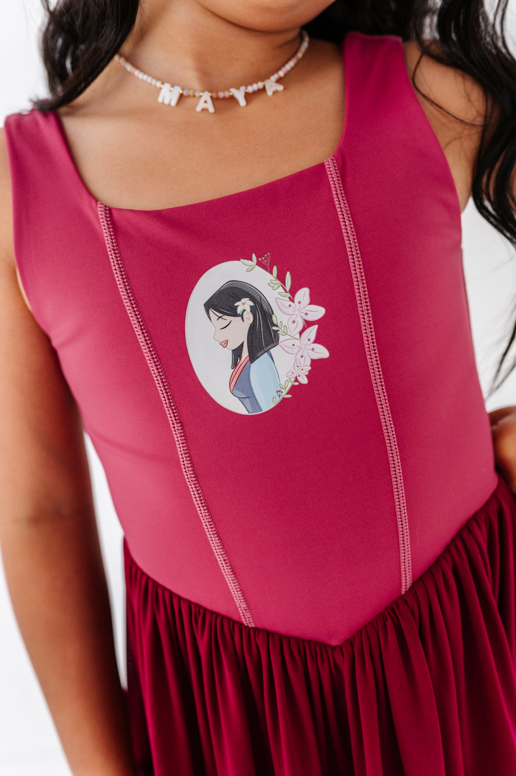 Mulan (KIDS) | Wine Mesh DRESS