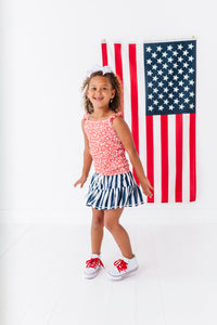 Navy Stripe Skort