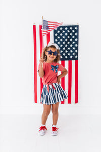 Navy Stripe Skort