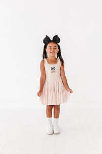 Pumpkin Bow TAN | (KIDS) Mesh DRESS