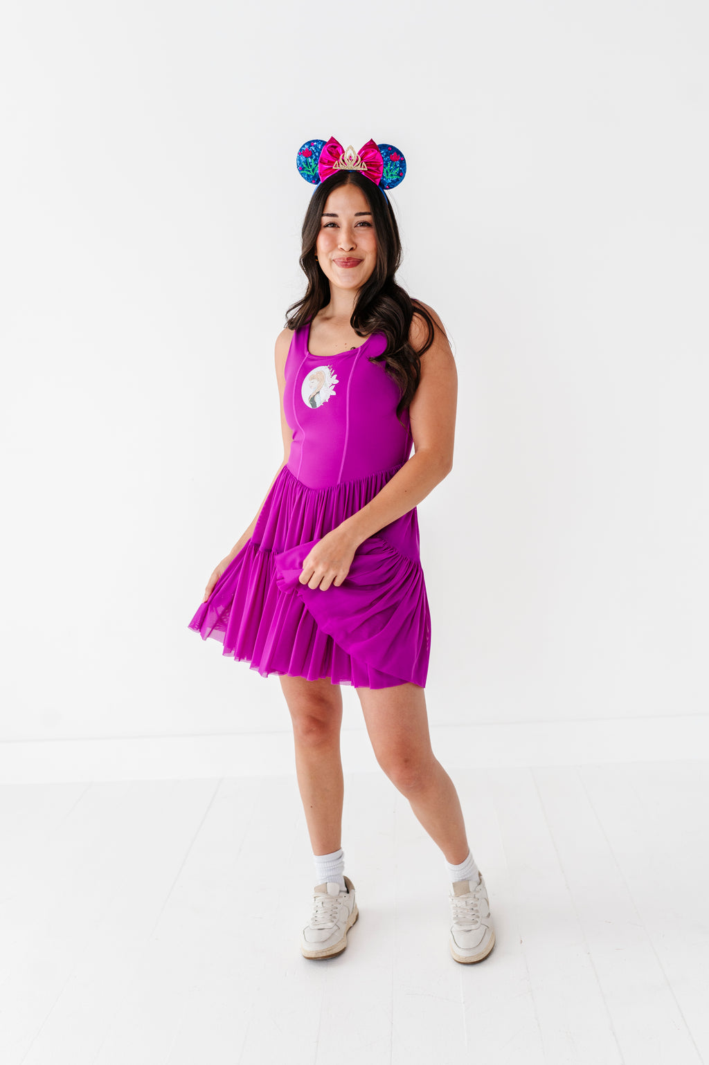 Ana (ADULT) | Raspberry Mesh DRESS