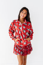 Minnie's Holly Check | ADULT 1/4th ZIP