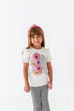 Load image into Gallery viewer, FLORAL SKELLY | Ruffle Graphic Tee (Cream)