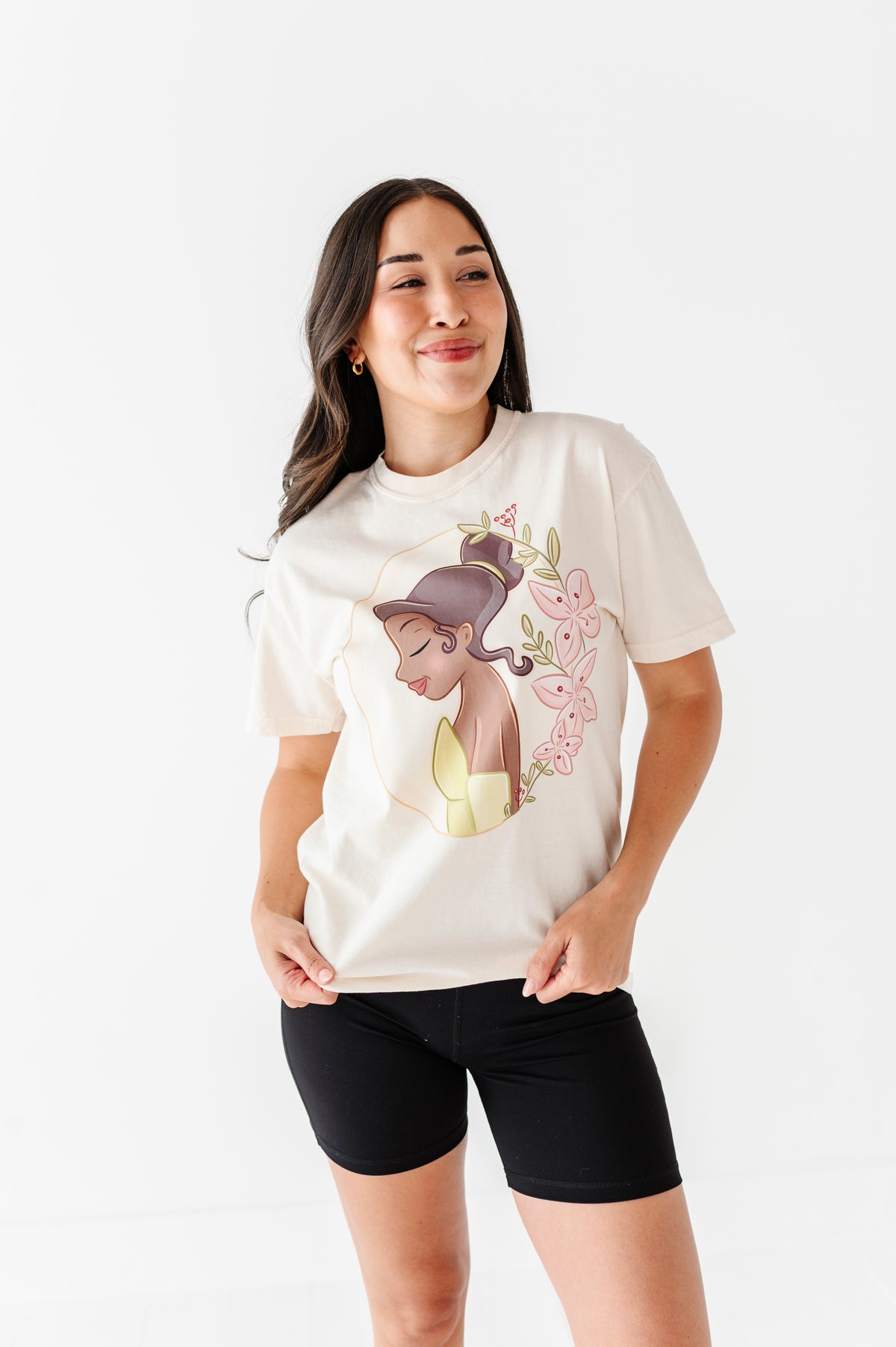 Tiana | ADULT tee (CROP + FULL LENGTH HERE)