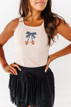 Load image into Gallery viewer, Pumpkin Bow TAN | ADULT TANK