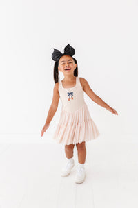Pumpkin Bow TAN | (KIDS) Mesh DRESS