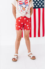 Load image into Gallery viewer, Red Navy Dotty | Biker Shorts