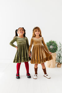 Carmel | Velvet Bow Back Dress