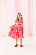 Load image into Gallery viewer, Coral Hearts | Heart Back Dress