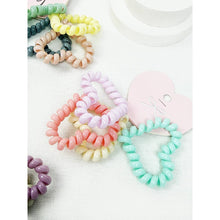 Load image into Gallery viewer, Heart Shape of Spiral Hair Ties-Set of 4 (colors vary)