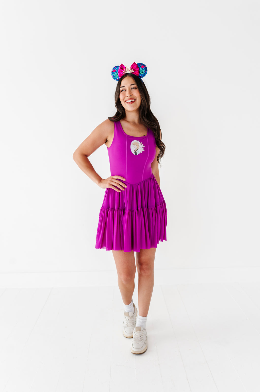 Ana (ADULT) | Raspberry Mesh DRESS