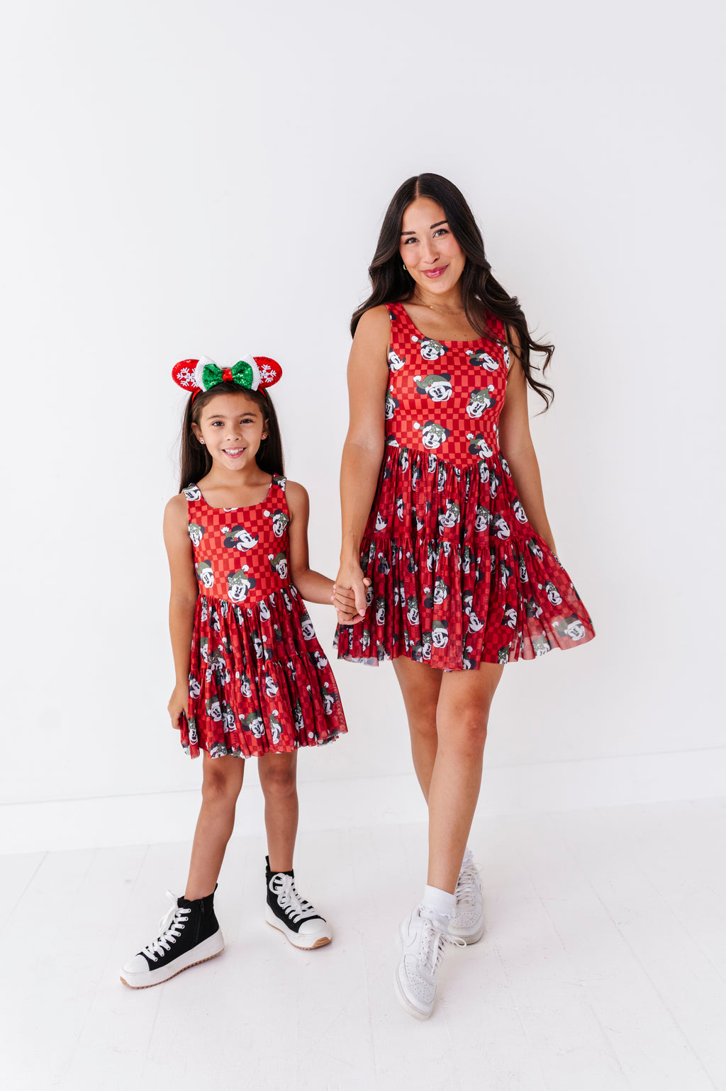 Minnie's Holly Check | ADULT Mesh Dress