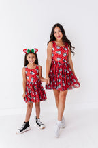 Minnie's Holly Check | ADULT Mesh Dress