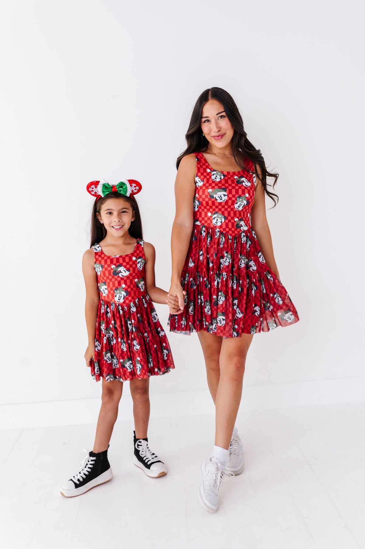 Minnie's Holly Check | ADULT Mesh Dress