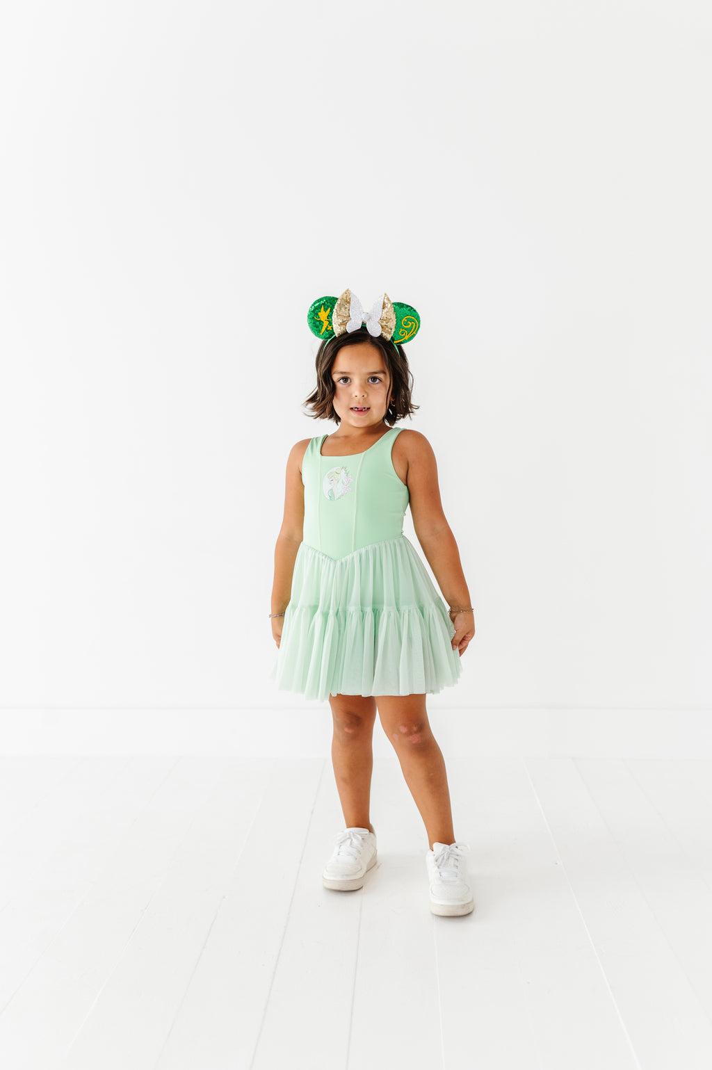 Tink (KIDS) | Lime Mesh DRESS