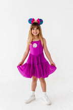 Ana (KIDS) | Raspberry Mesh DRESS
