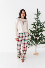 Load image into Gallery viewer, Merry Christmas Bow | (CREAM) CROPPED SWEATSHIRT
