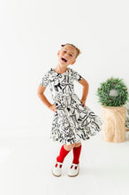 Load image into Gallery viewer, Cream Preppy Bow | Collard Twirl Dress