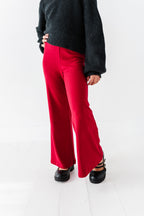 Holly Berry | Rib Wide Leg Pants