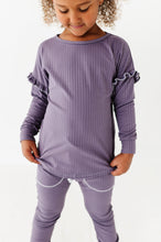 Load image into Gallery viewer, PLUM RIB | Crewneck (with ruffle)