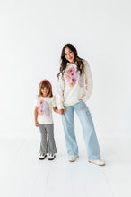 Load image into Gallery viewer, FLORAL SKELLY | Ruffle Graphic Tee (Cream)