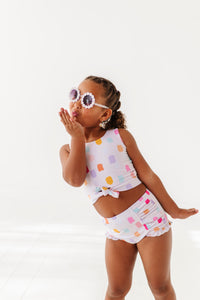 Painted Dotty: Tie Front TWO-PIECE