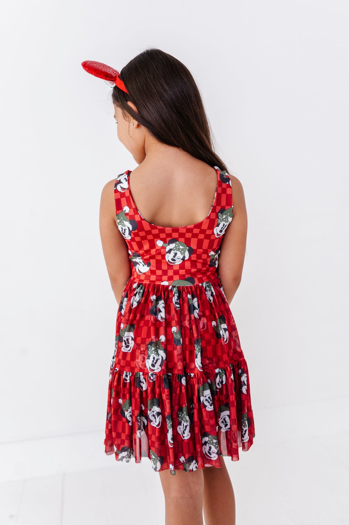 Minnie's Holly Check | KIDS Mesh Dress