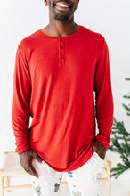 Load image into Gallery viewer, SOLID RED | MEN'S Henley Top